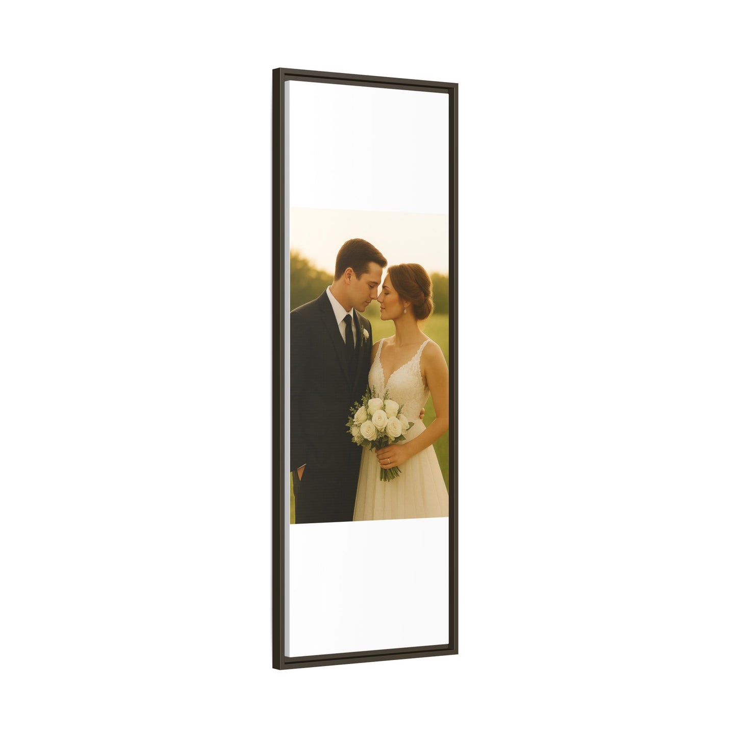 Custom Wedding Frame Vertical Matte Canvas