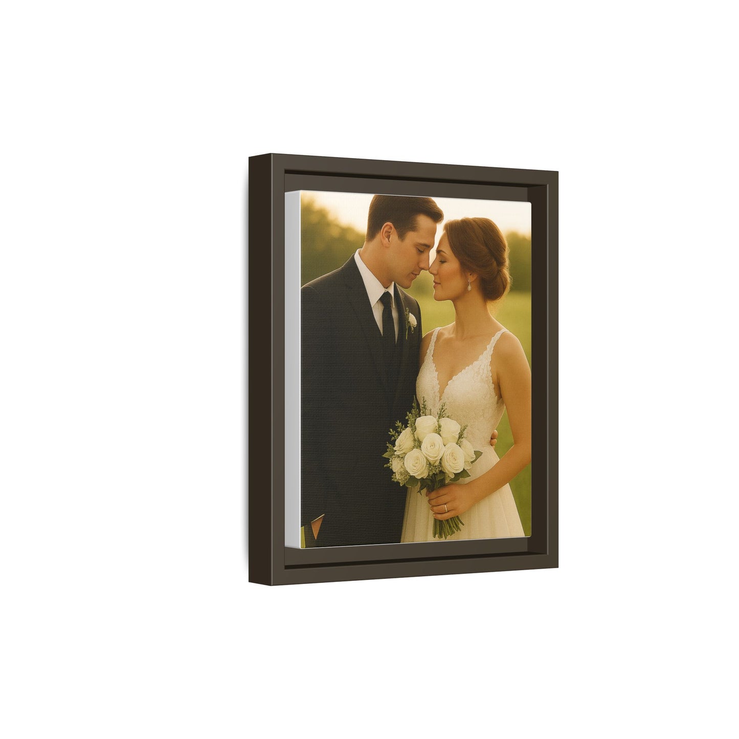 Custom Wedding Frame Vertical Matte Canvas