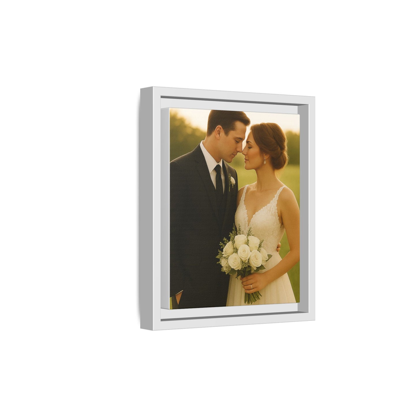 Custom Wedding Frame Vertical Matte Canvas