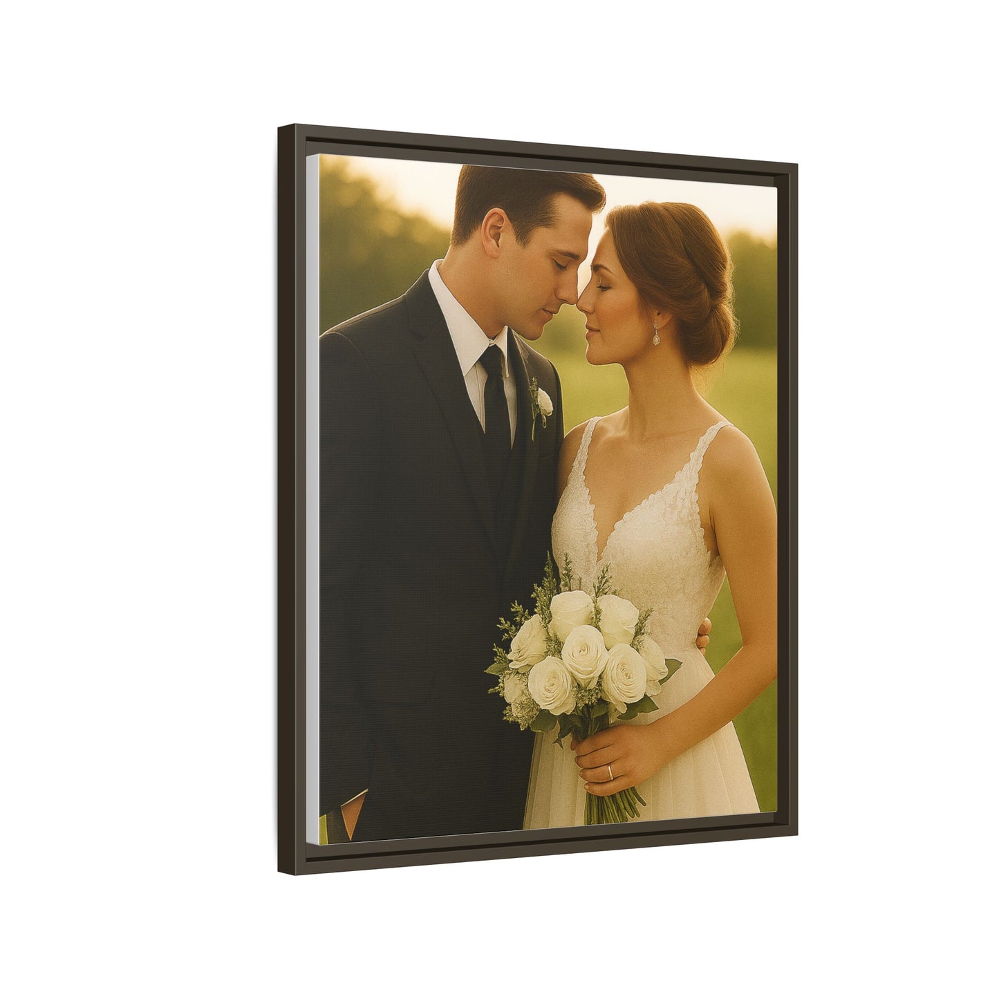 Custom Wedding Frame Vertical Matte Canvas