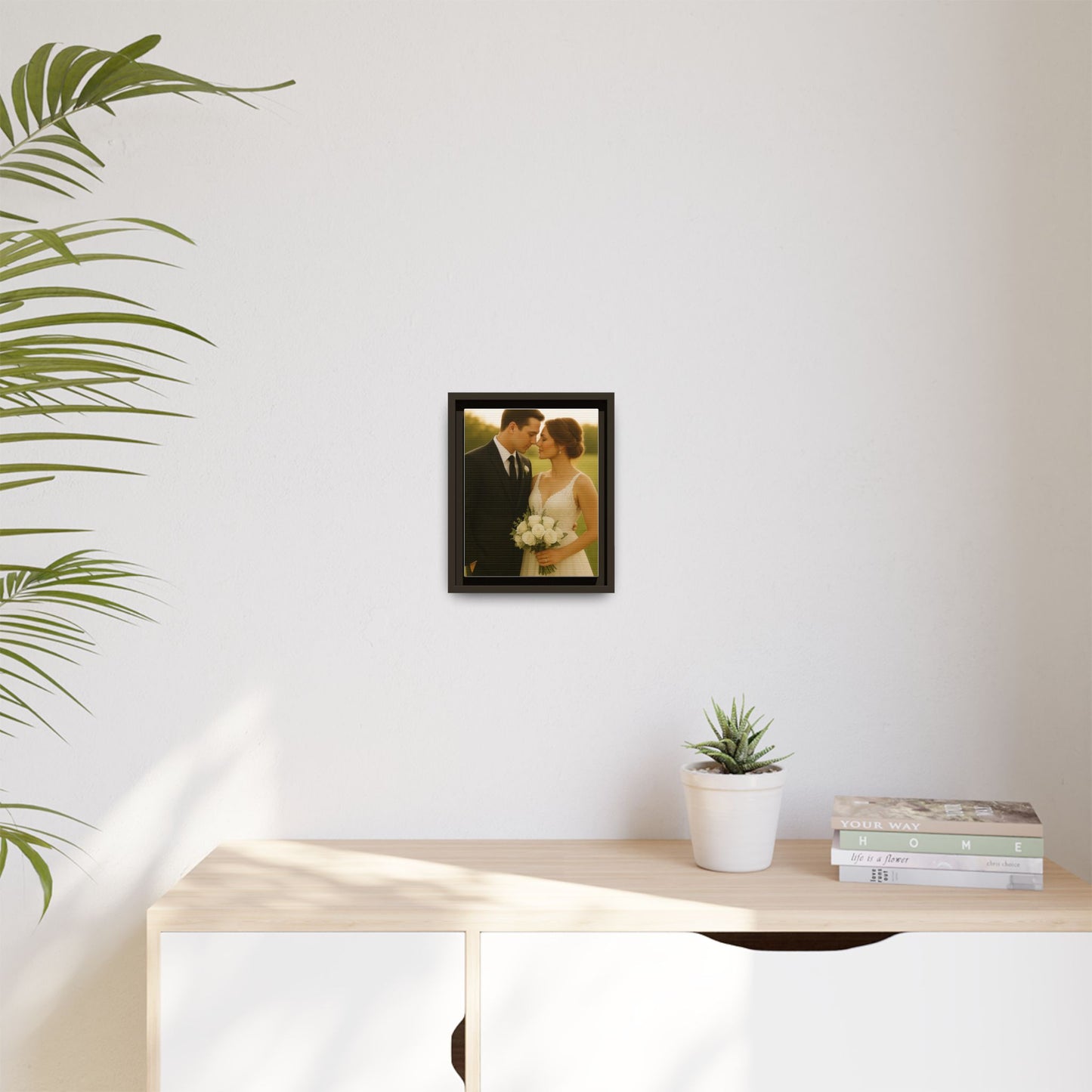 Custom Wedding Frame Vertical Matte Canvas