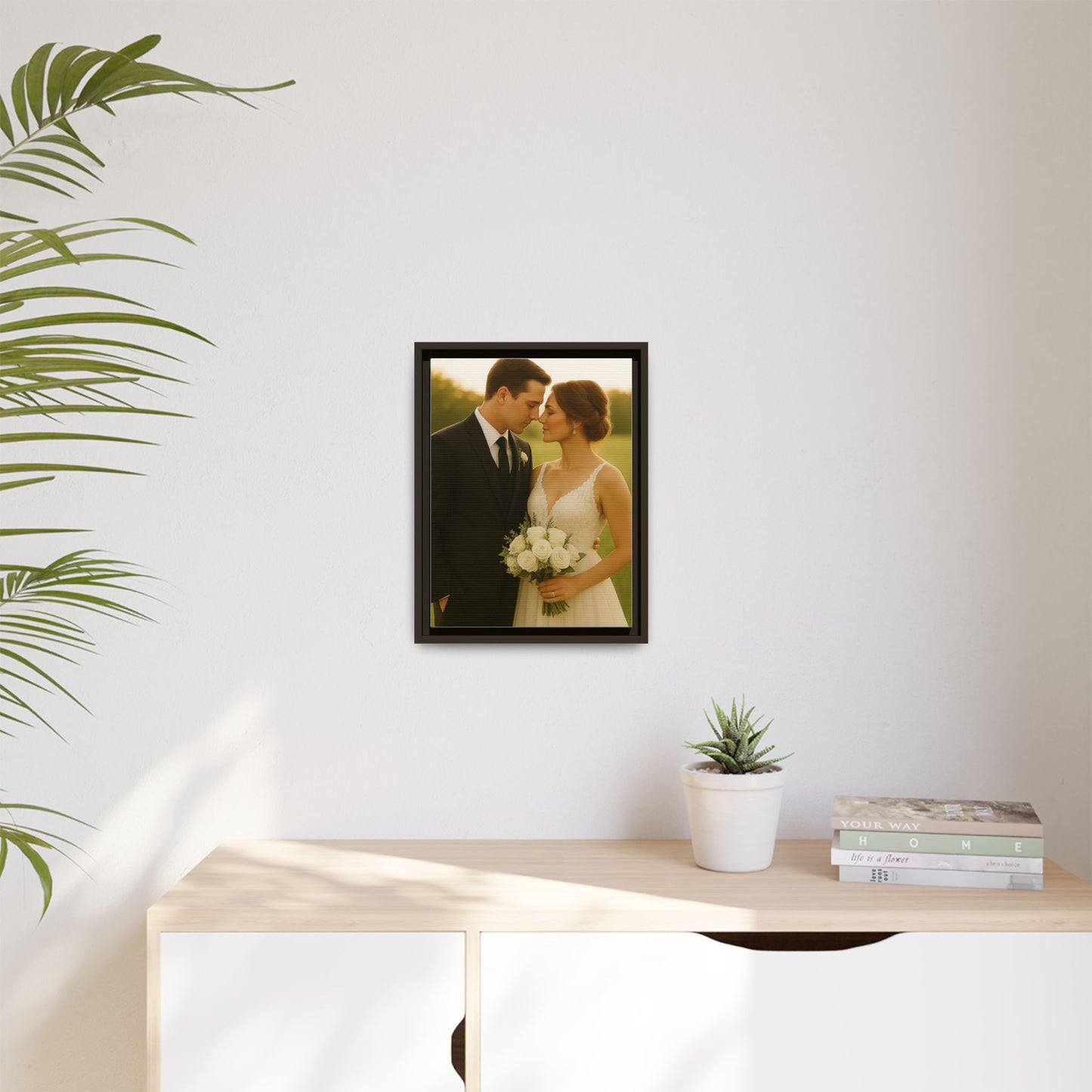 Custom Wedding Frame Vertical Matte Canvas