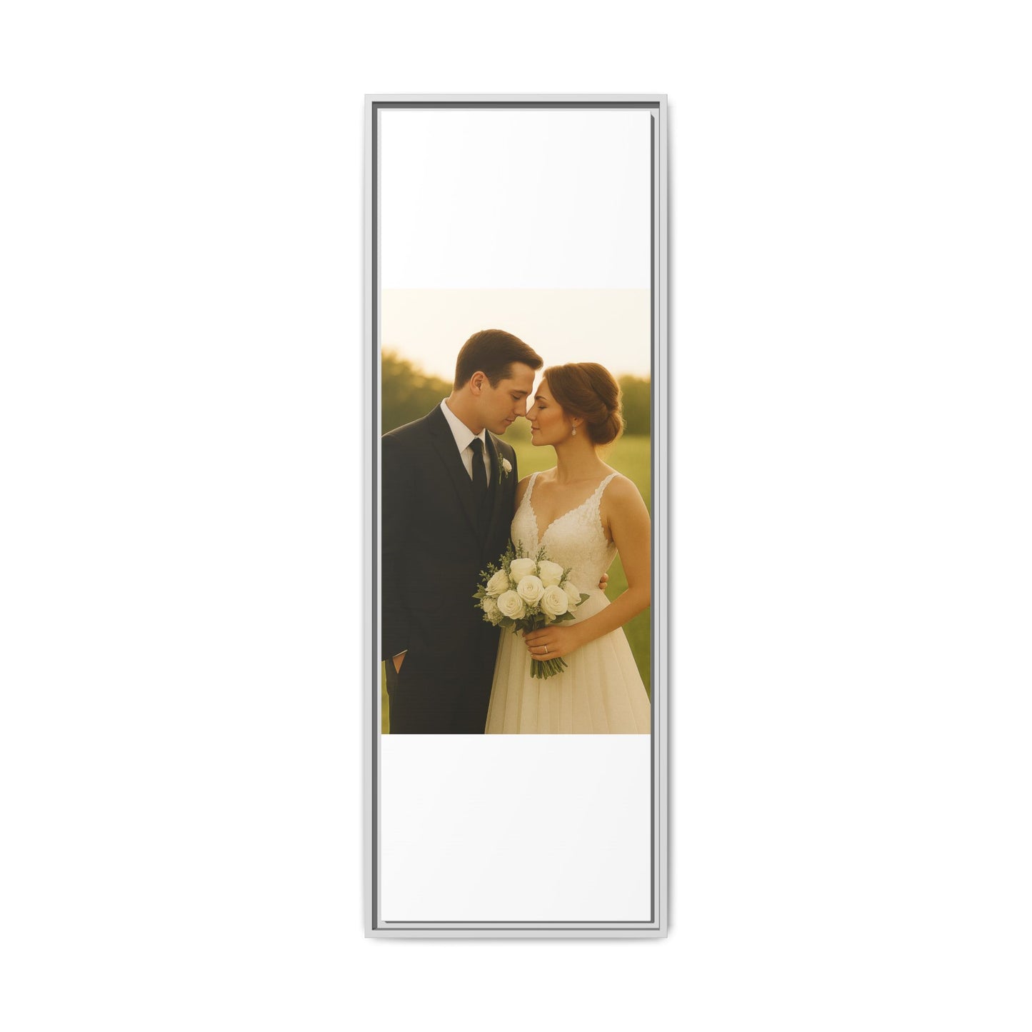 Custom Wedding Frame Vertical Matte Canvas