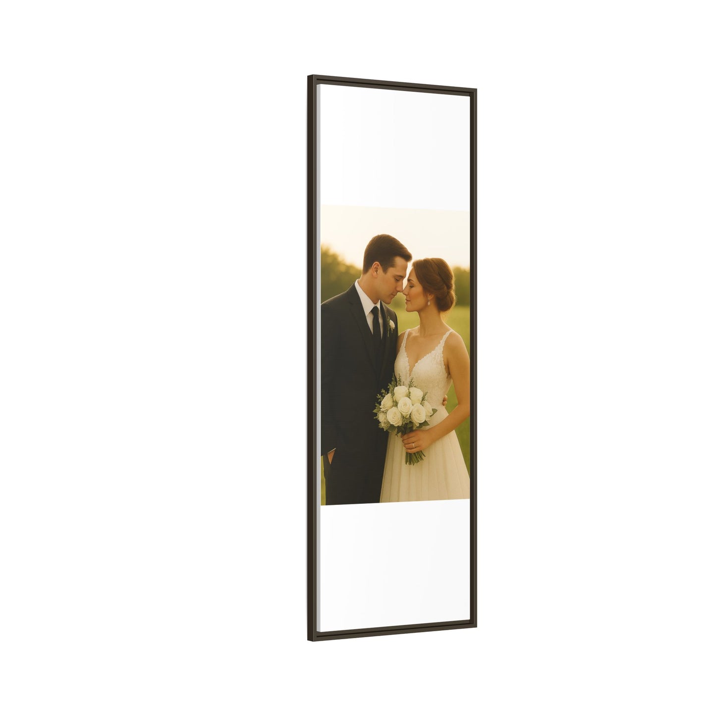 Custom Wedding Frame Vertical Matte Canvas