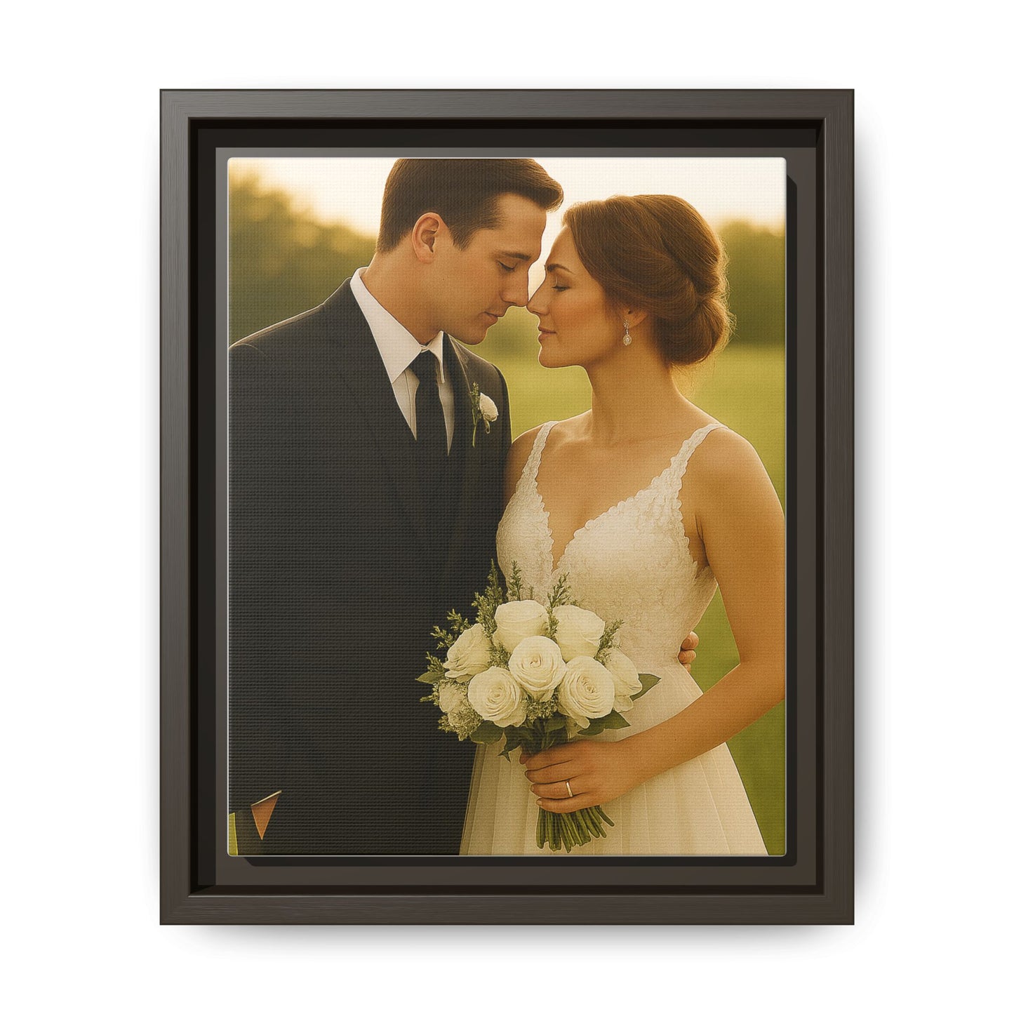 Custom Wedding Frame Vertical Matte Canvas