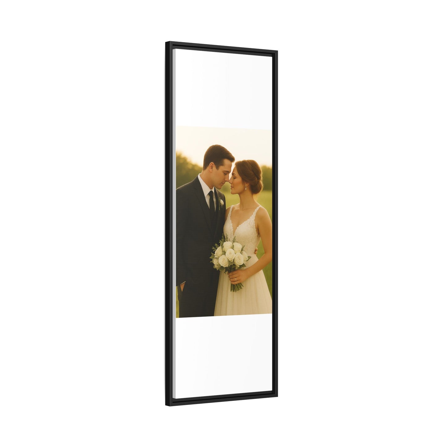 Custom Wedding Frame Vertical Matte Canvas