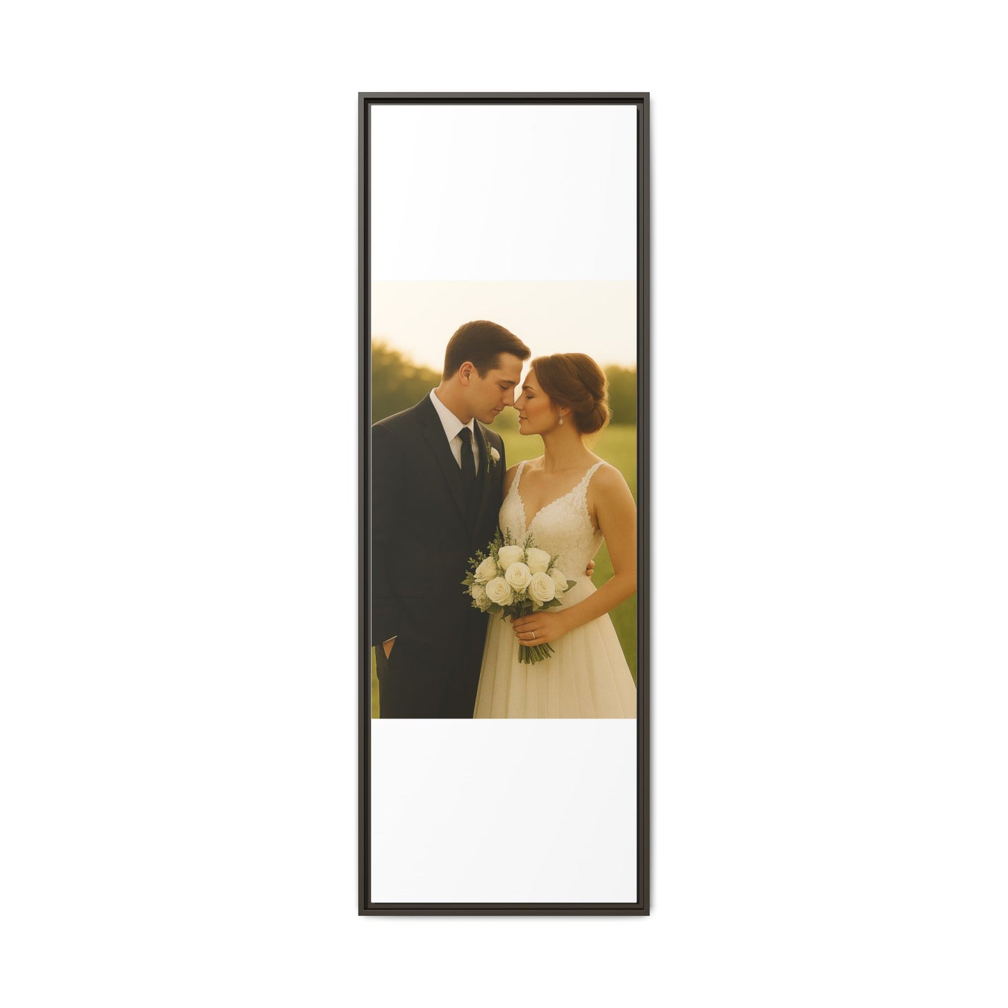 Custom Wedding Frame Vertical Matte Canvas