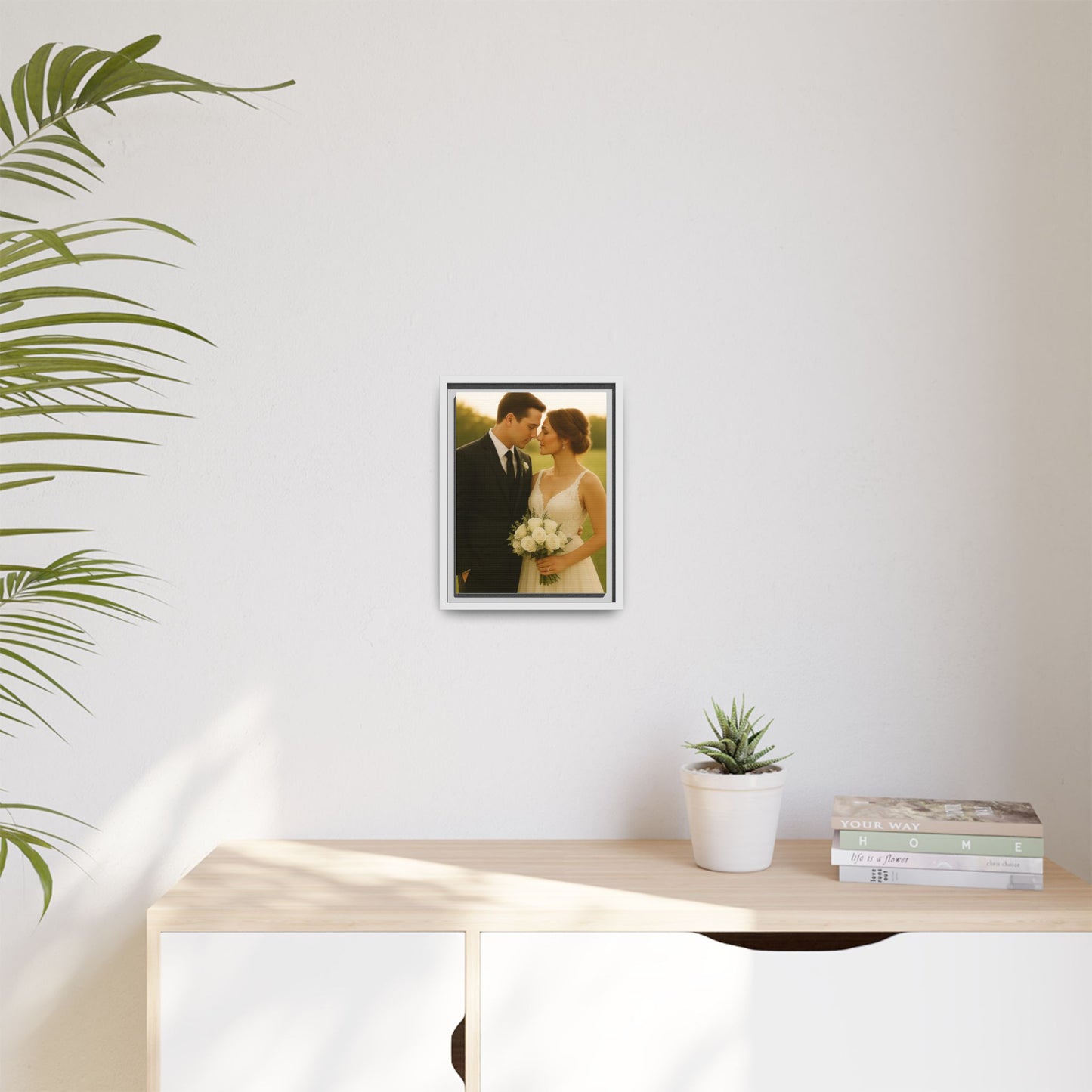 Custom Wedding Frame Vertical Matte Canvas