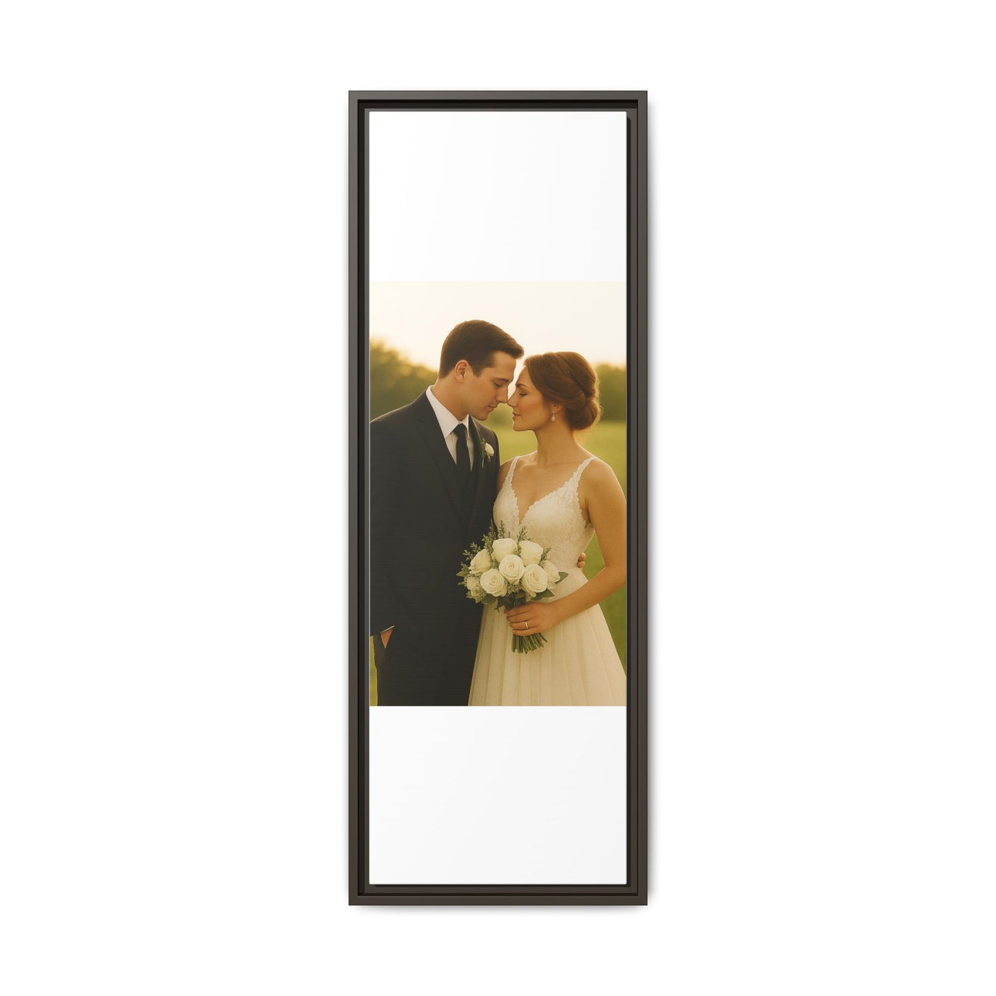 Custom Wedding Frame Vertical Matte Canvas