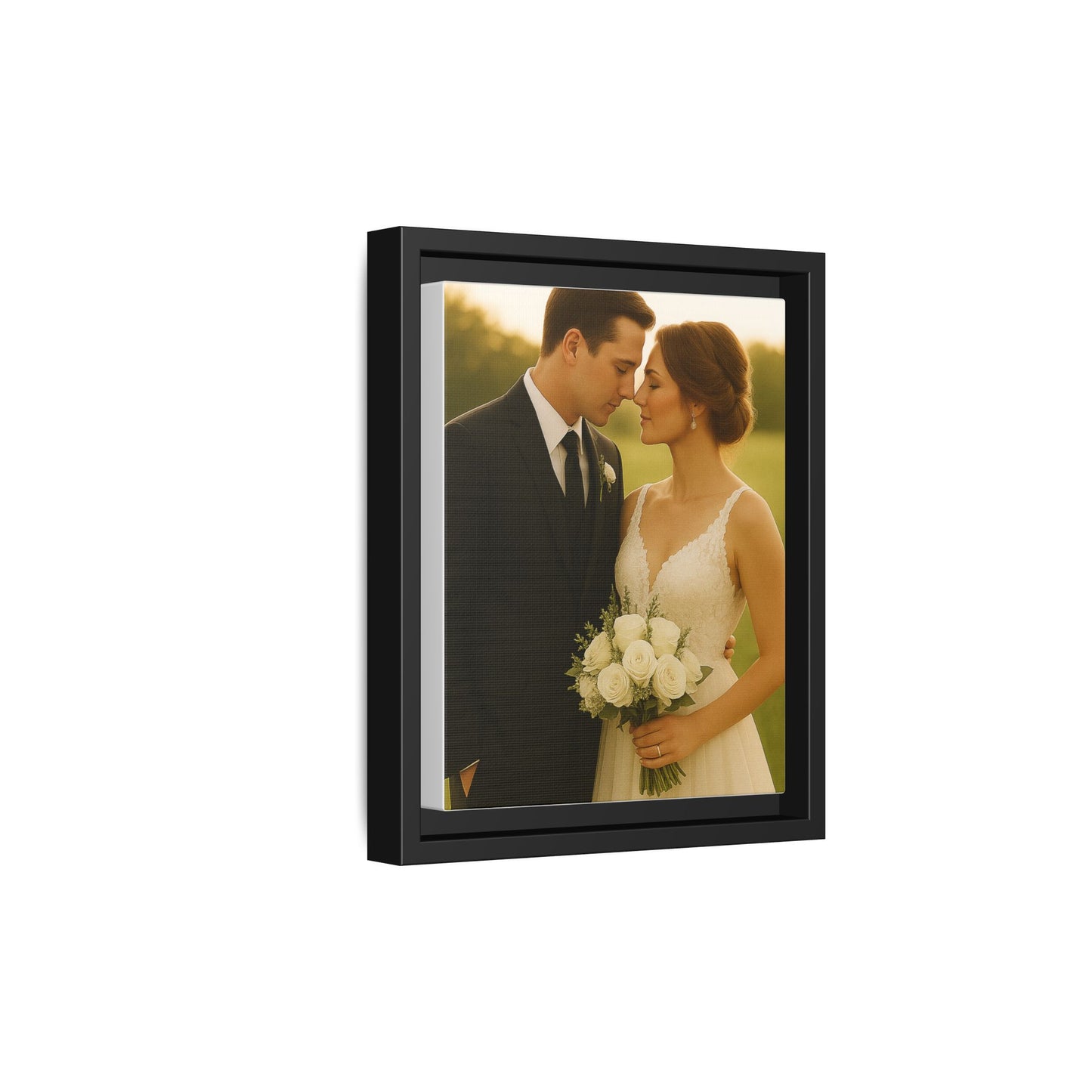 Custom Wedding Frame Vertical Matte Canvas