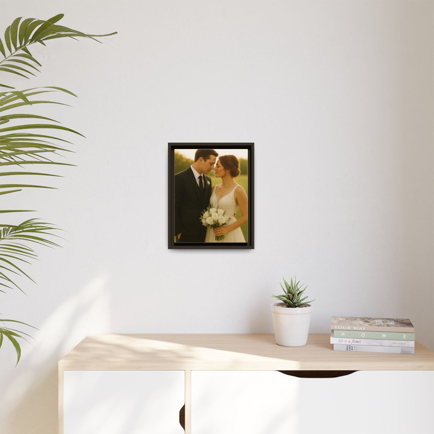Custom Wedding Frame Vertical Matte Canvas