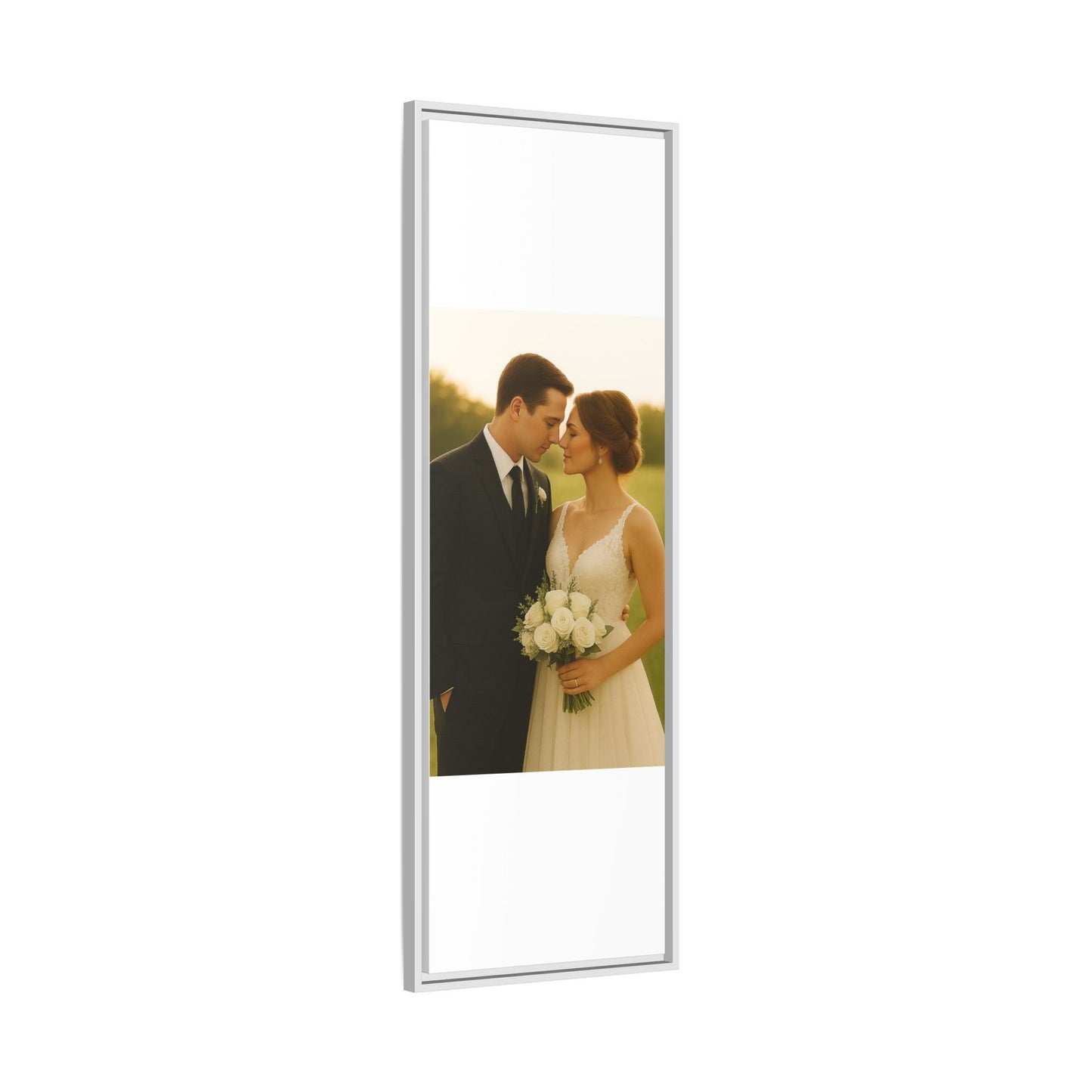Custom Wedding Frame Vertical Matte Canvas