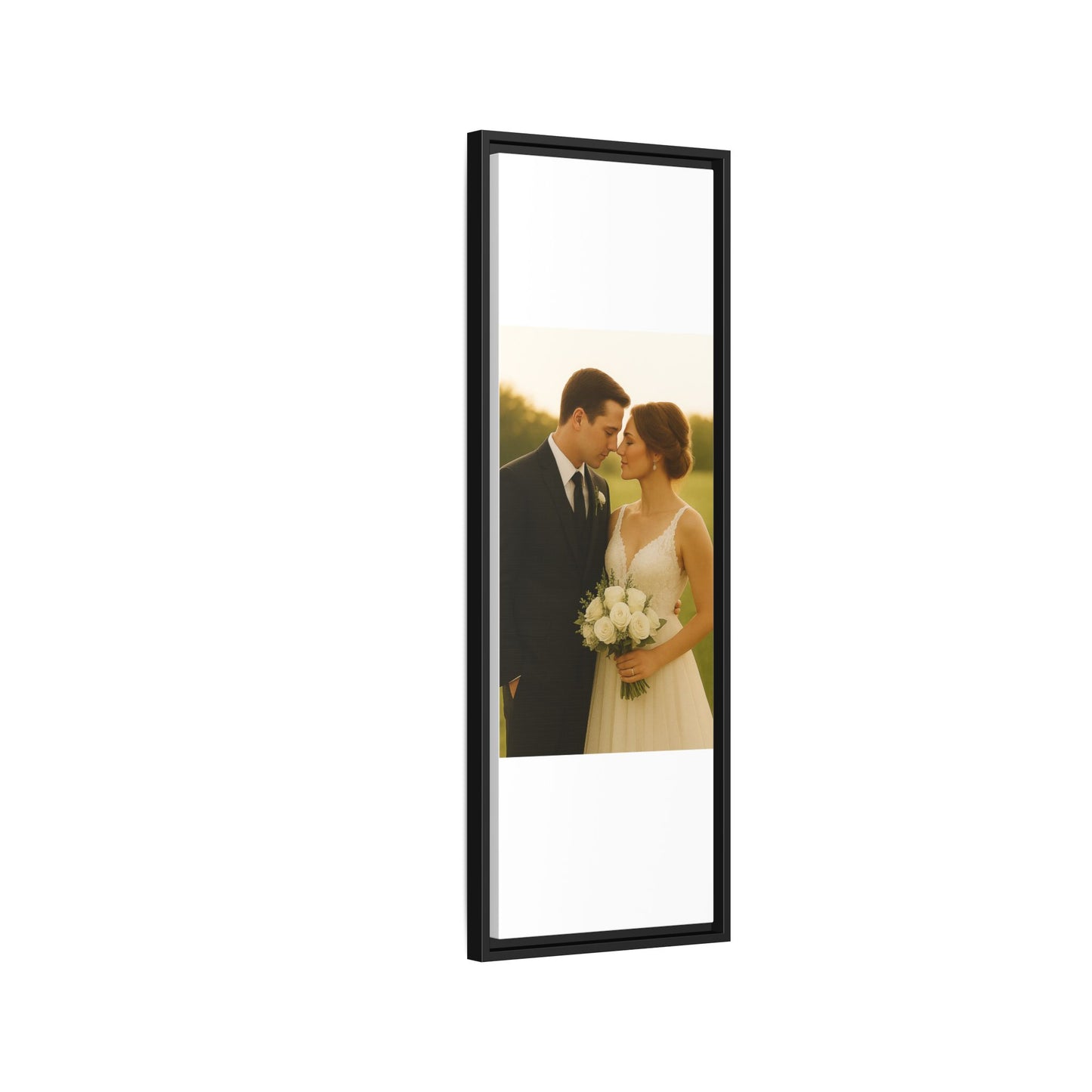 Custom Wedding Frame Vertical Matte Canvas
