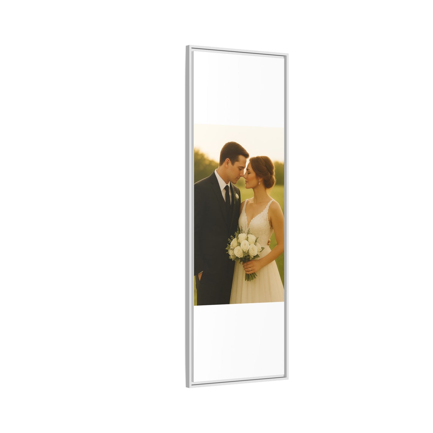 Custom Wedding Frame Vertical Matte Canvas