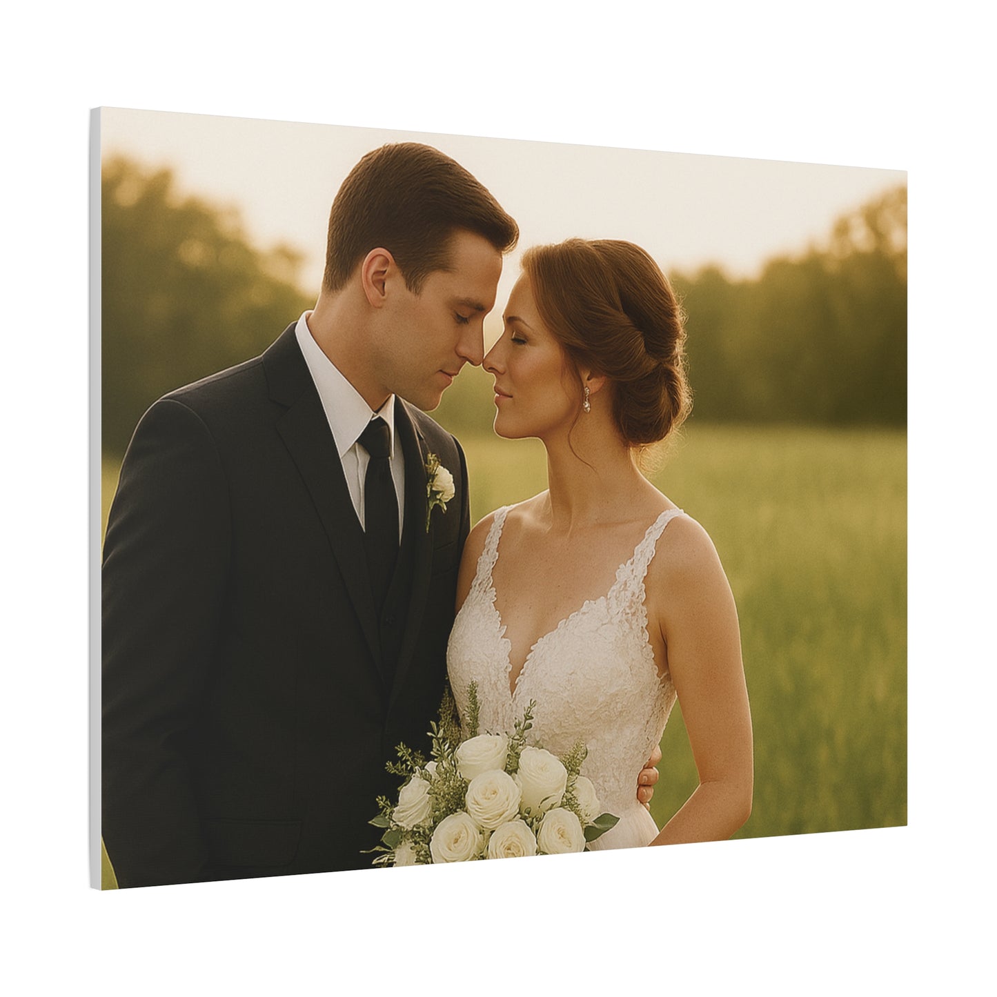 Custom Wedding Matte Horizontal Canvas