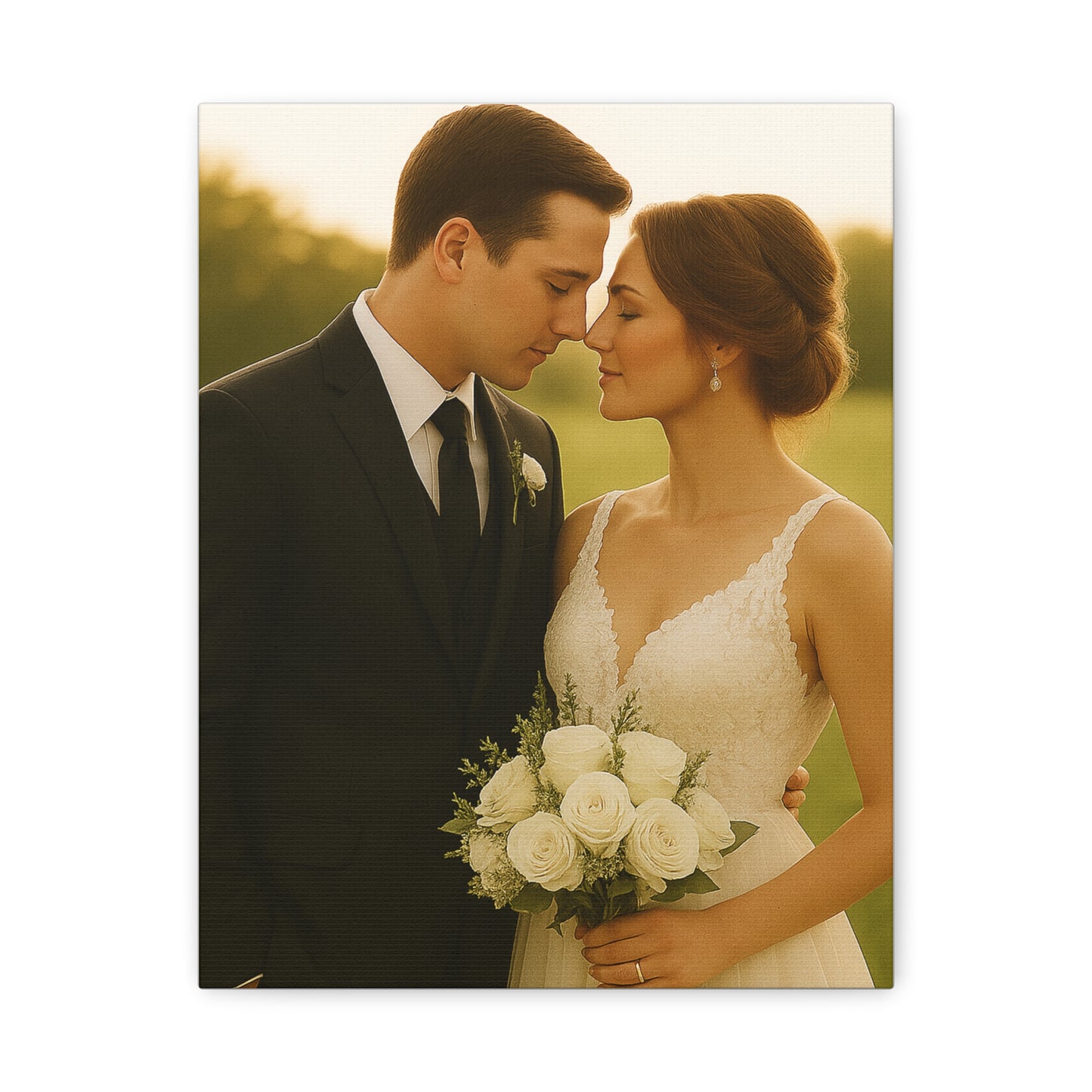 Custom Wedding Matte Vertical Canvas