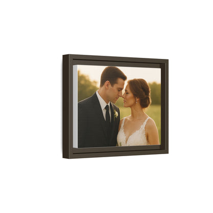 Custom Wedding Frame Horizontal Matte Canvas