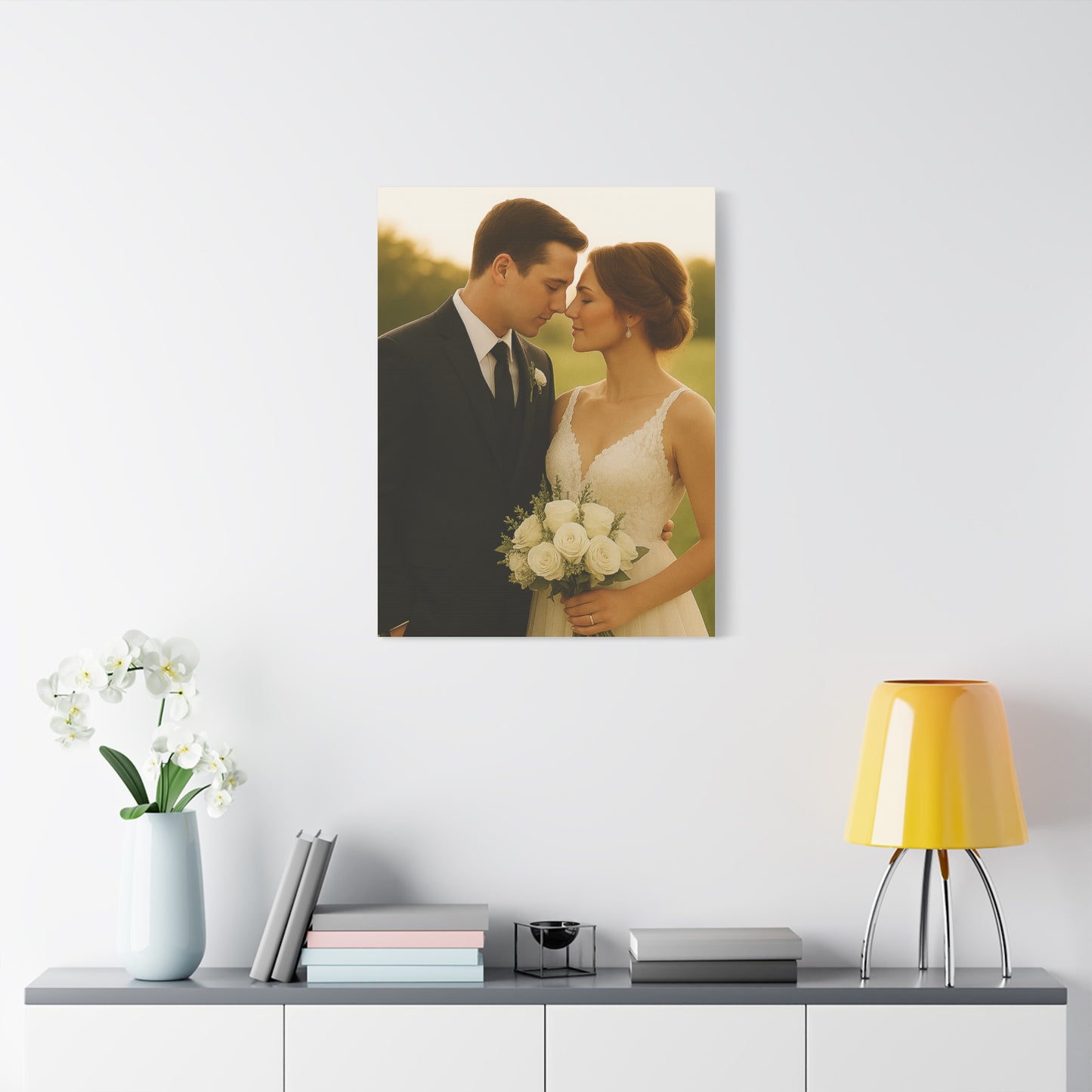 Custom Wedding Matte Vertical Canvas