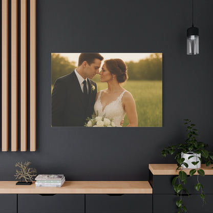 Custom Wedding Matte Horizontal Canvas