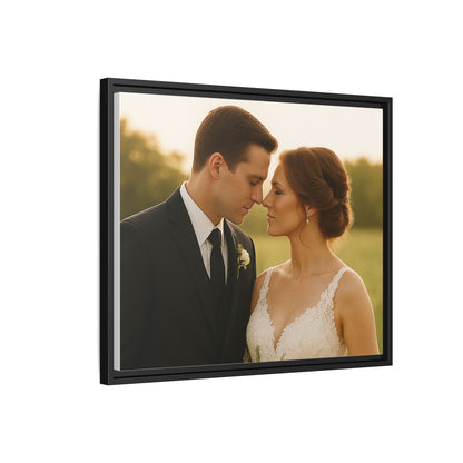 Custom Wedding Frame Horizontal Matte Canvas