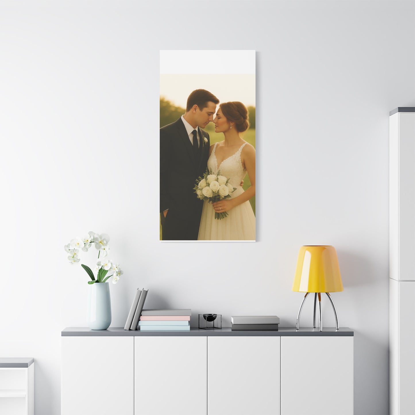 Custom Wedding Matte Vertical Canvas