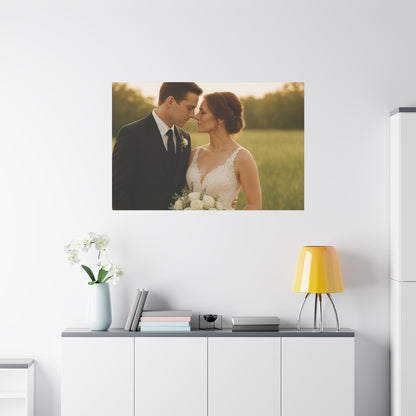 Custom Wedding Matte Horizontal Canvas