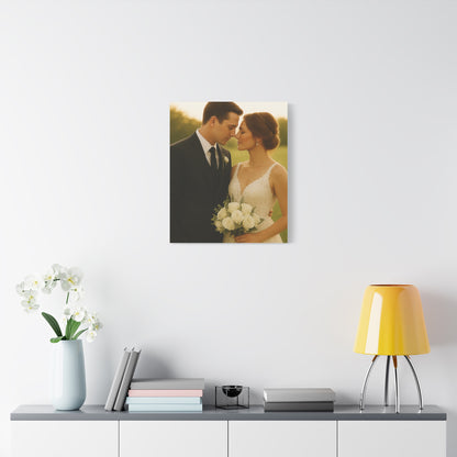 Custom Wedding Matte Vertical Canvas