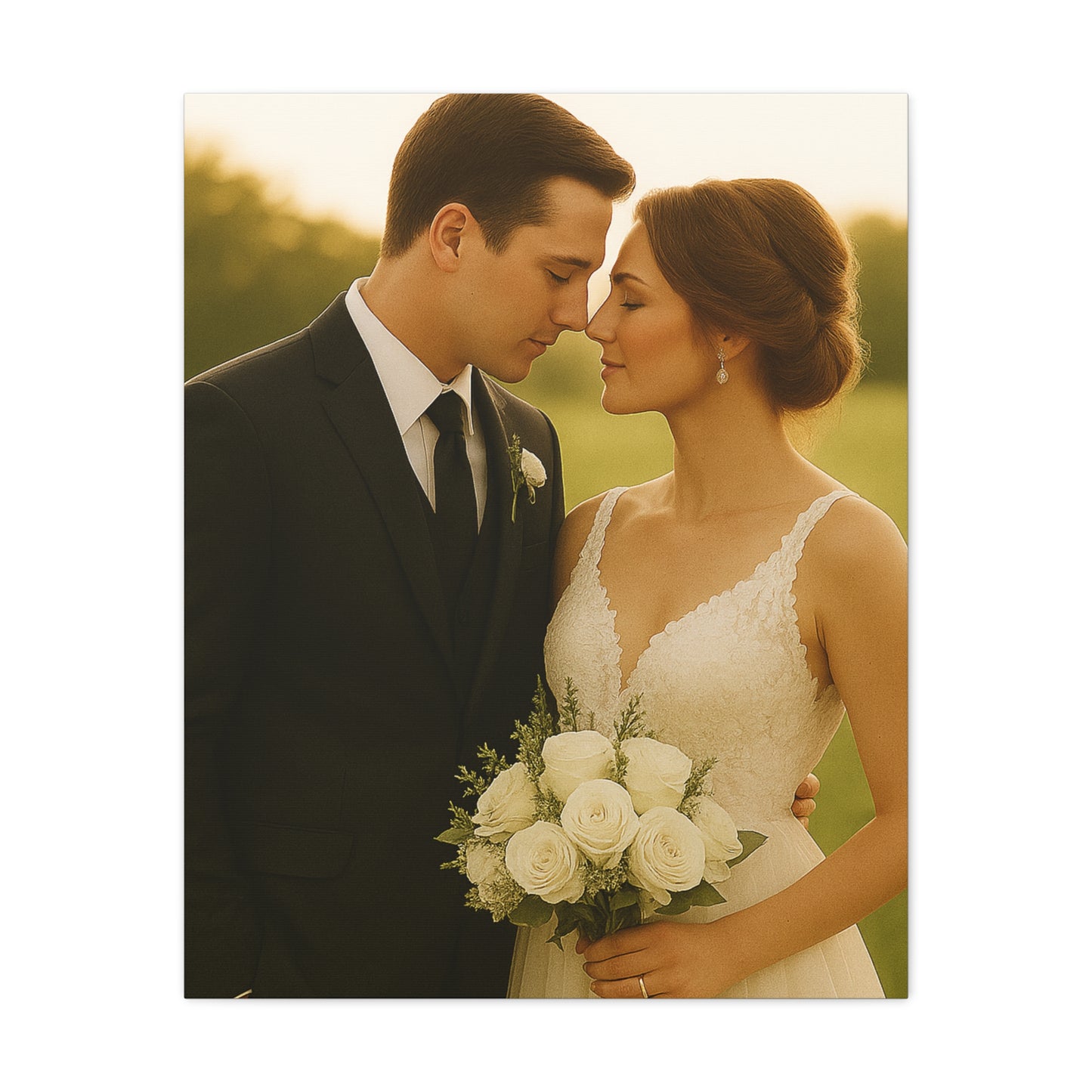 Custom Wedding Matte Vertical Canvas