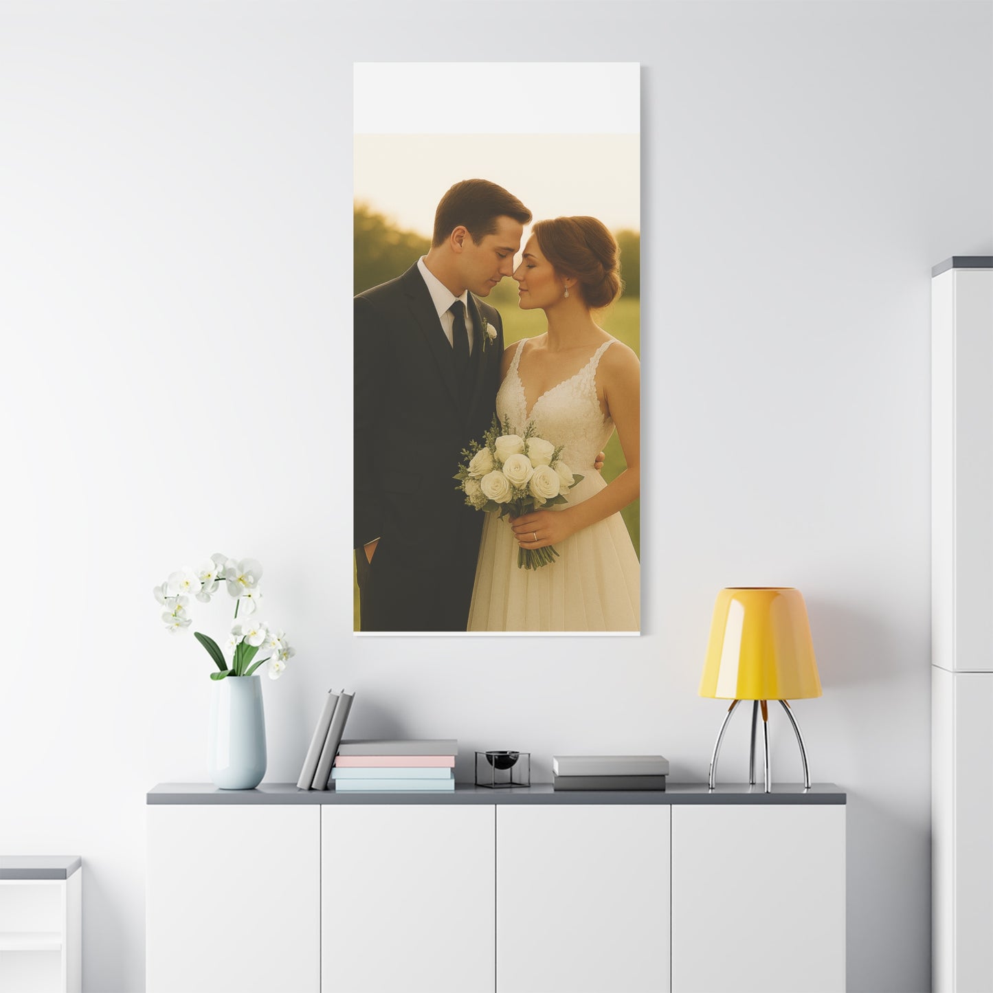 Custom Wedding Matte Vertical Canvas