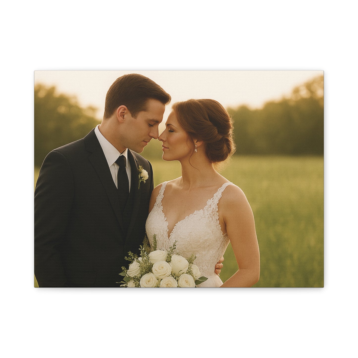 Custom Wedding Matte Horizontal Canvas