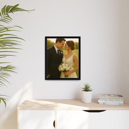 Custom Wedding Frame Vertical Matte Canvas