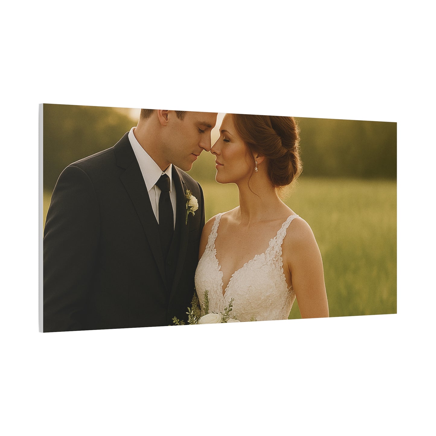 Custom Wedding Matte Horizontal Canvas