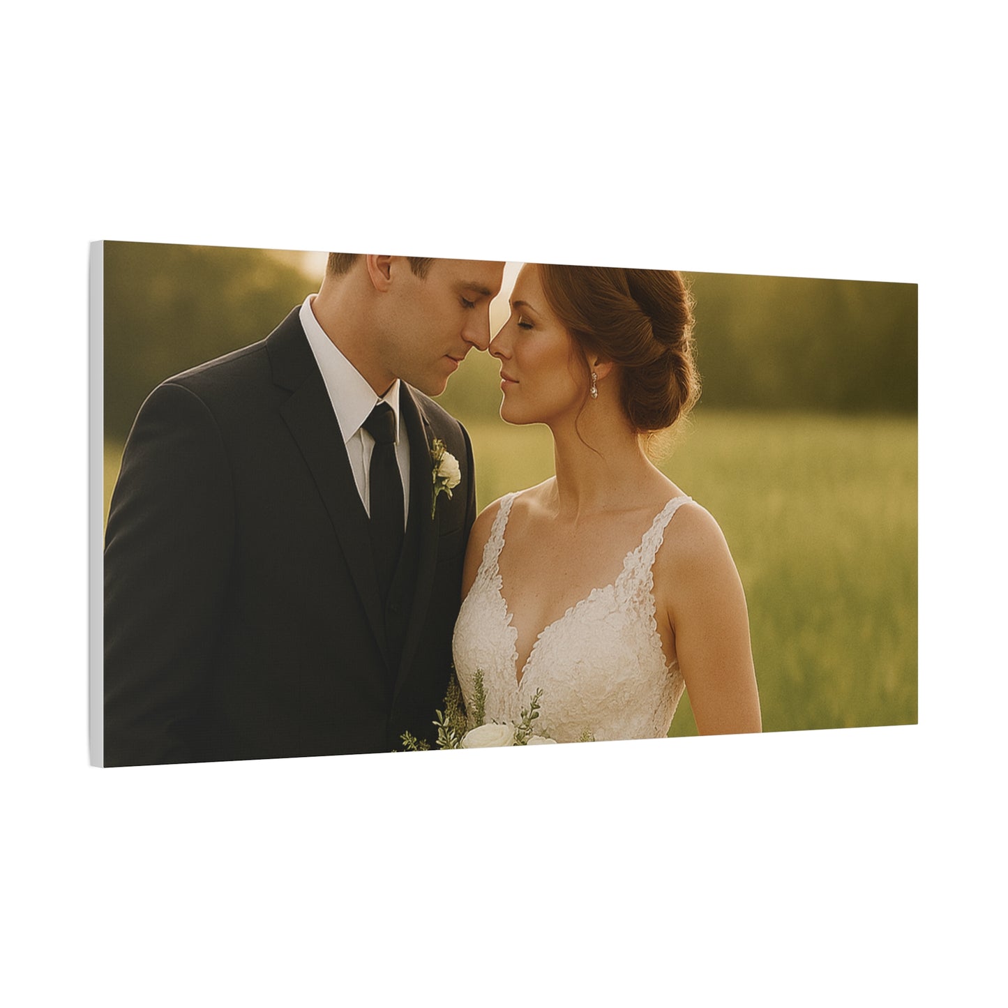 Custom Wedding Matte Horizontal Canvas