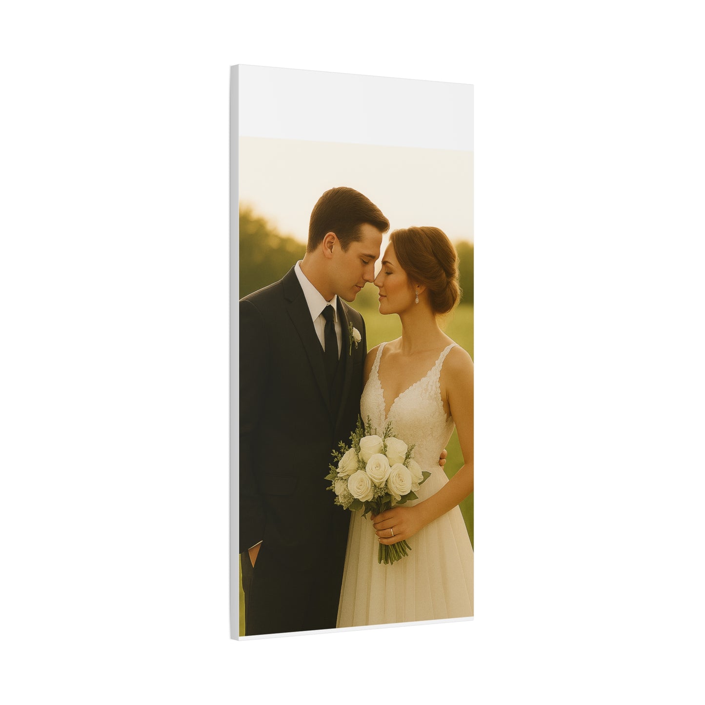 Custom Wedding Matte Vertical Canvas
