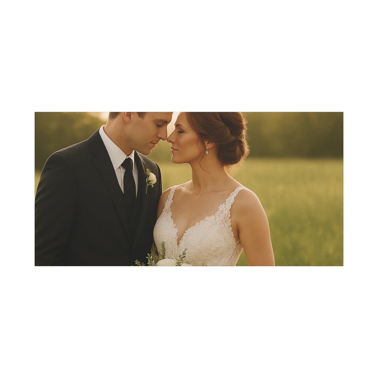 Custom Wedding Matte Horizontal Canvas