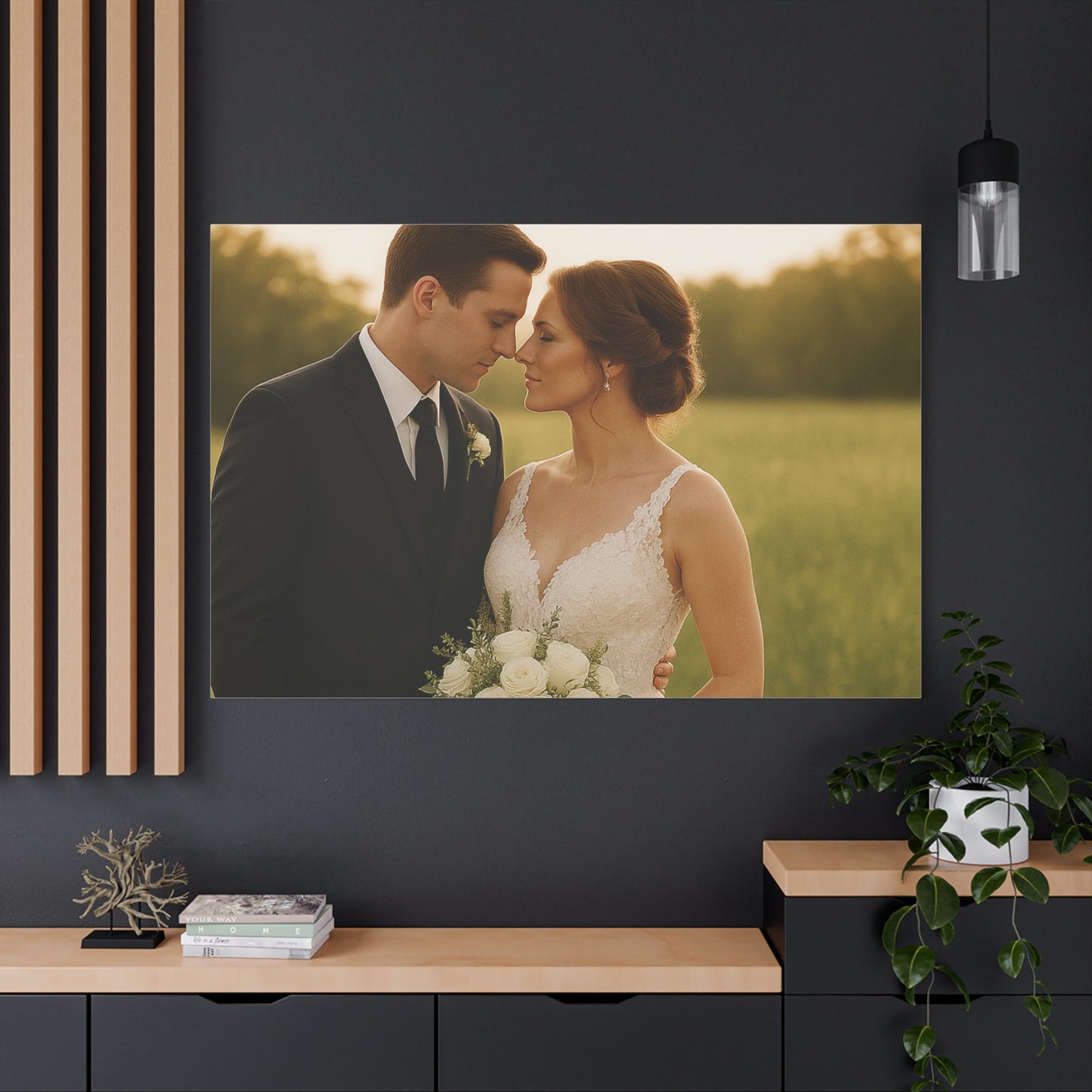 Custom Wedding Matte Horizontal Canvas