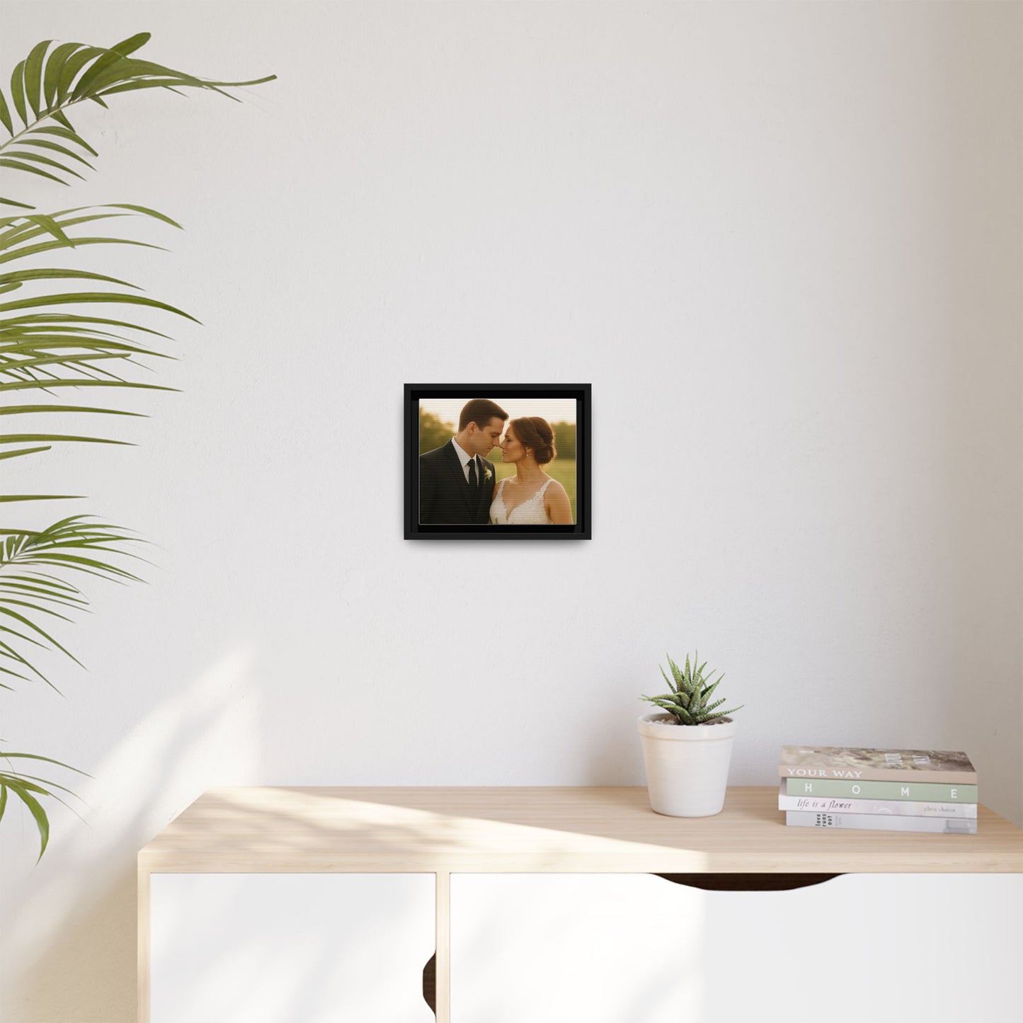 Custom Wedding Frame Horizontal Matte Canvas