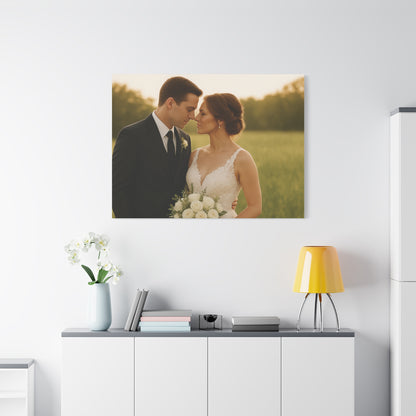 Custom Wedding Matte Horizontal Canvas