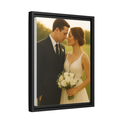 Custom Wedding Frame Vertical Matte Canvas
