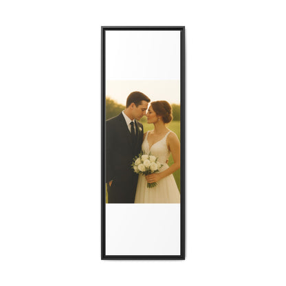 Custom Wedding Frame Vertical Matte Canvas