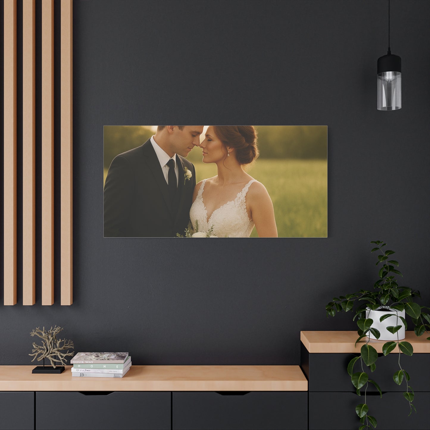 Custom Wedding Matte Horizontal Canvas