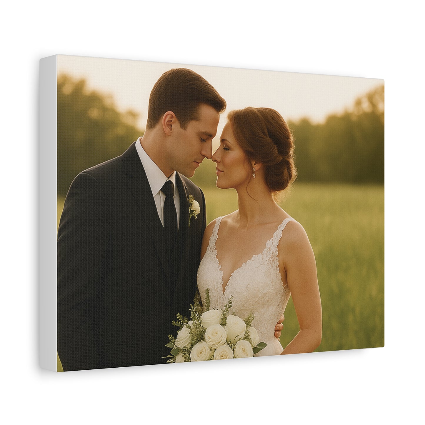Custom Wedding Matte Horizontal Canvas