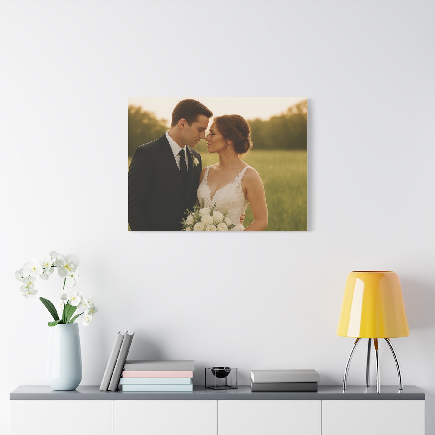 Custom Wedding Matte Horizontal Canvas