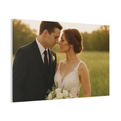 Custom Wedding Matte Horizontal Canvas
