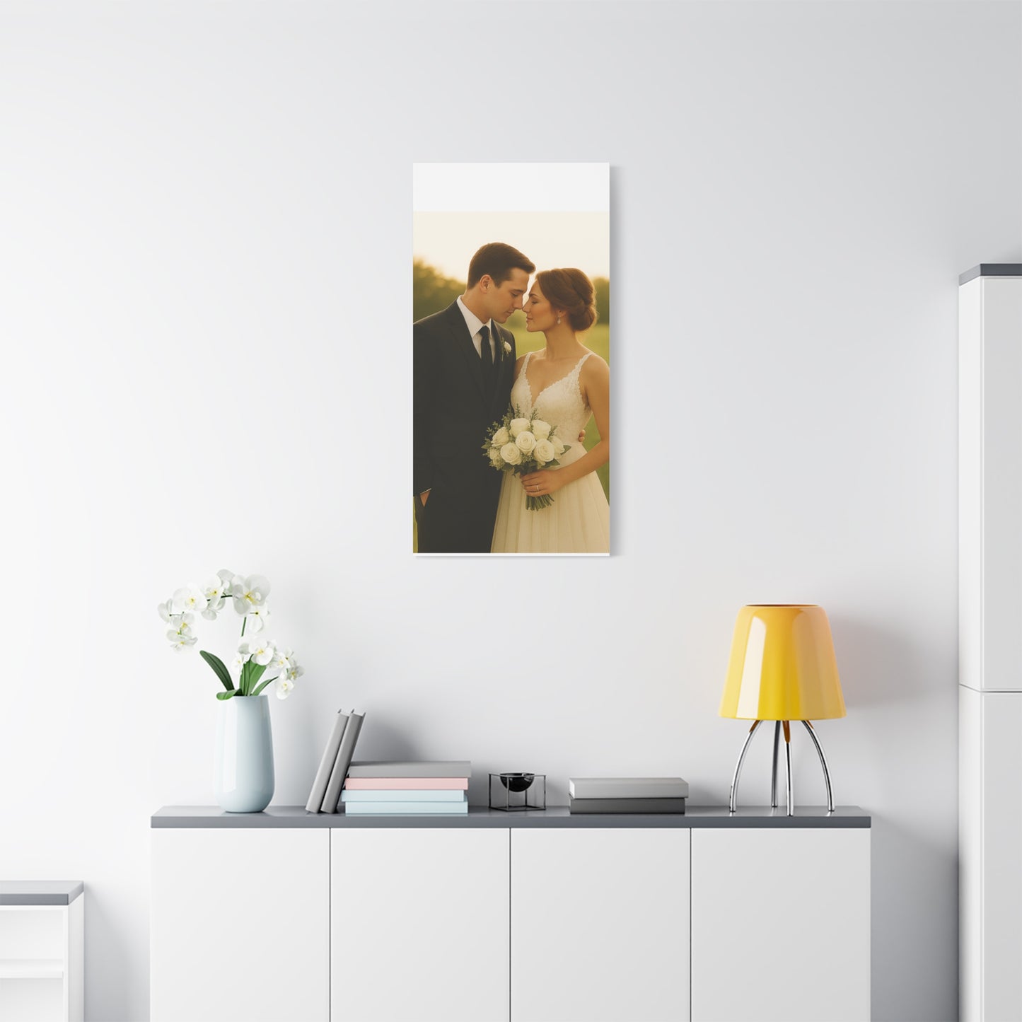Custom Wedding Matte Vertical Canvas