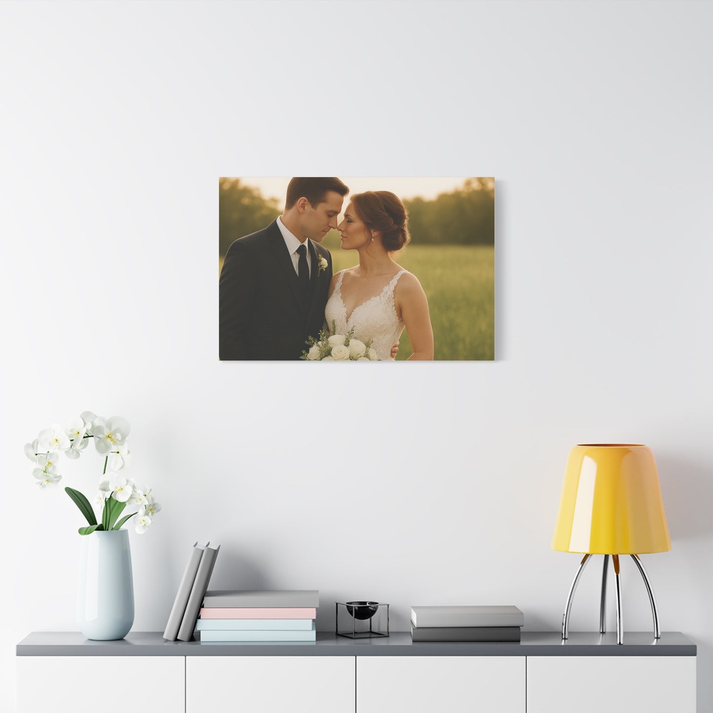 Custom Wedding Matte Horizontal Canvas