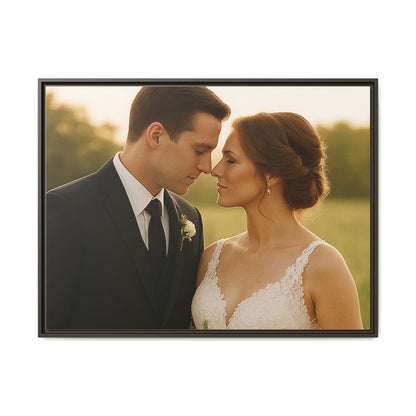 Custom Wedding Frame Horizontal Matte Canvas