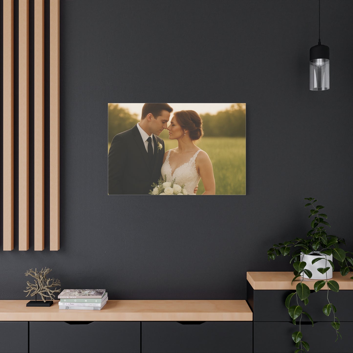 Custom Wedding Matte Horizontal Canvas