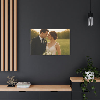 Custom Wedding Matte Horizontal Canvas