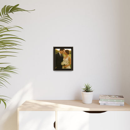Custom Wedding Frame Vertical Matte Canvas